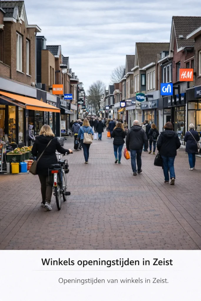 Openingstijden van winkels in Zeist.