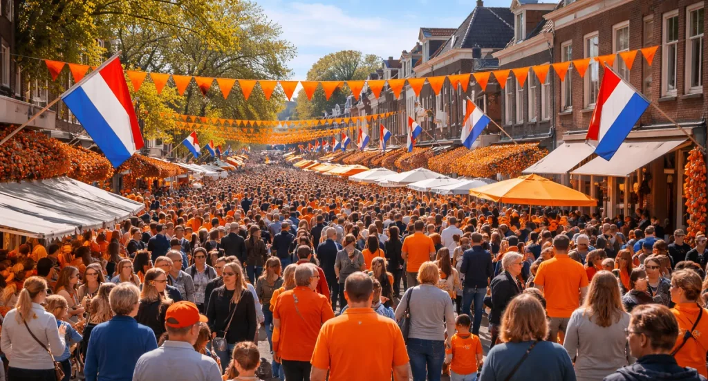 Feestelijke sfeer op Koningsdag in Zeist.