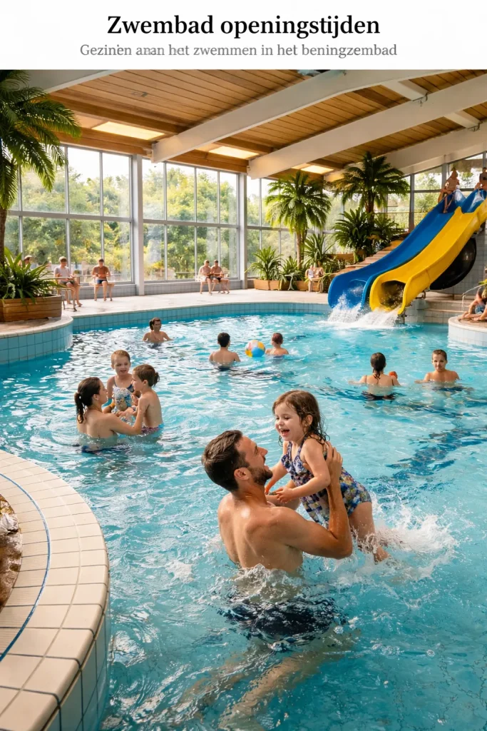 Gezellig zwembad met families en recreatie.
