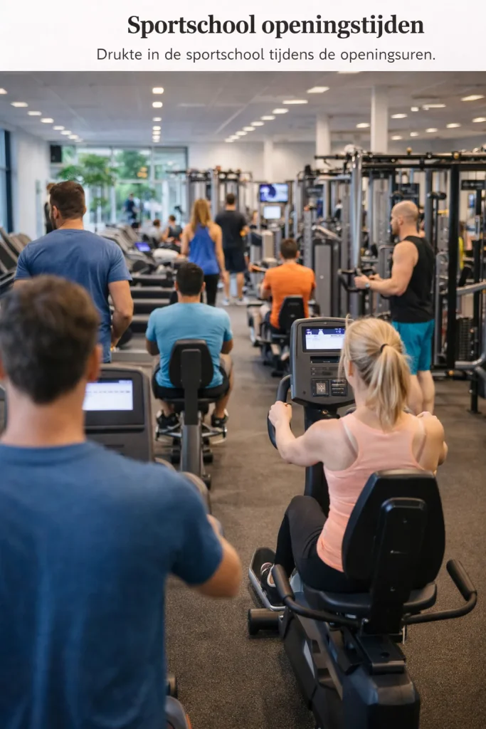 Actieve sfeer in de sportschool met sporters en fitnessapparatuur.