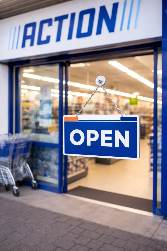 De winkel is open en klaar voor klanten.