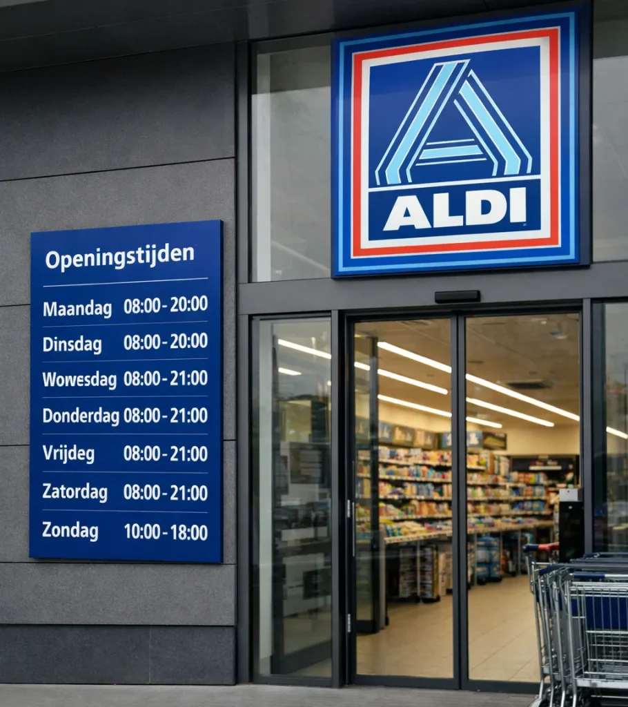 Ingang van een Aldi supermarkt.